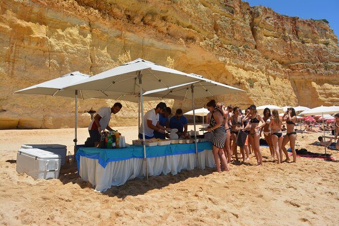 Albufeira Beach BBQ with Caves and Coastline Cruise with Open Bar - The real payoff: a secluded beach BBQ you reach by water