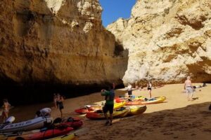 Albufeira Kayak Tour – Relaxing Trip with 2 Guides - Kayak time along the Algarve coast: caves, arches, and calm guidance