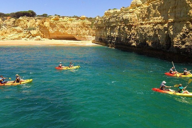 Albufeira Kayak Tour – Relaxing Trip with 2 Guides - Beach time on a deserted shore: what the pause is really for