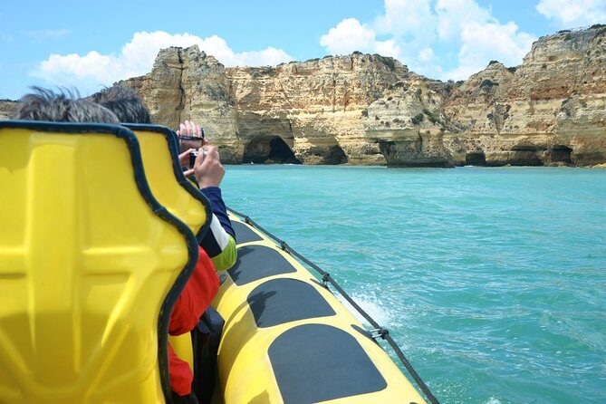 Caves and Dolphin Watching Cruise from Albufeira - Comfort, sound, and motion: what to expect on a small fast boat
