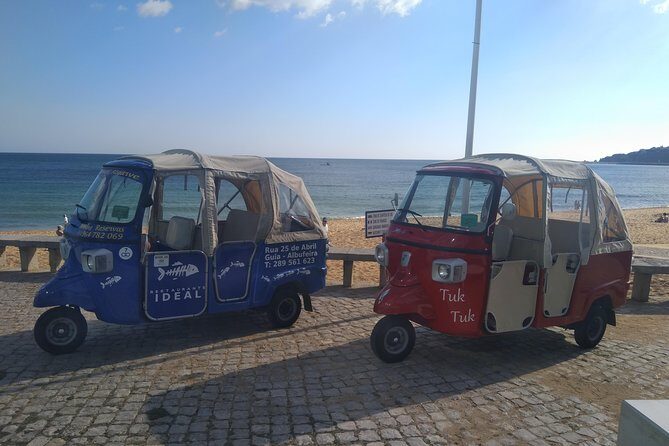 Private Guided Tuk-Tuk Tour with Pick-Up and Drop-Off of Albufeira - Coastal Views, Cliffs, and Beaches Along the Way